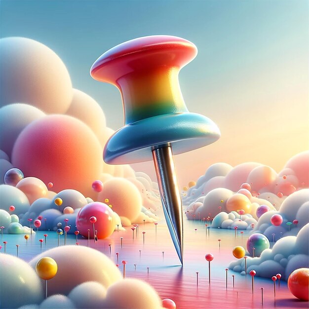 Photo pastel pin fantasy in cloudscape