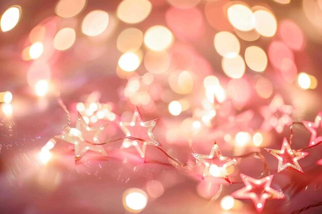 Pastel pink bokeh lights