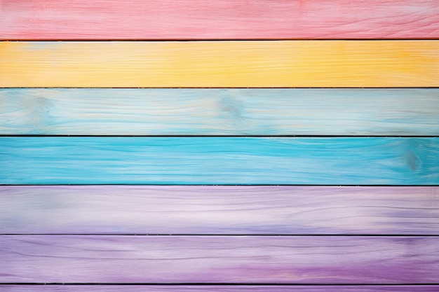 Фото Пастельная радуга радость яркий вид с вершины красочного деревянного фона в соотношении 32 сторон