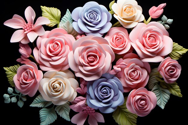 пастельные розы цветы аранжировка художественные обои фон