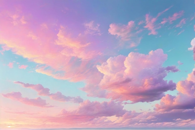 Pastel Sky Background Dreamy Sky Background Pastel Sky Wallpaper Fantasy Sky Ai generative