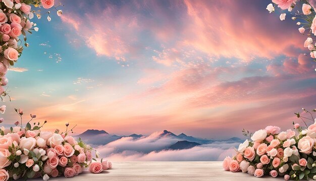 Photo pastel sky beautiful background romantic background dreamy background
