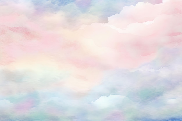사진 부드러운 구름 과 조용 한 색조 와 함께 파스텔 하늘 수채색 배경