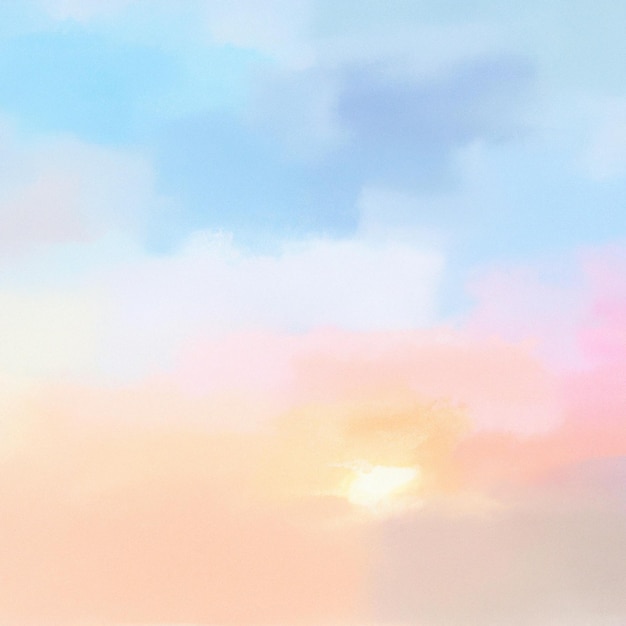 Photo a pastel sky with clouds and a sun in the sky.
