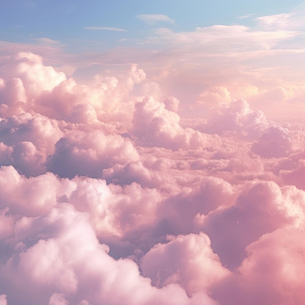 Pastel sky with soft clouds is great for backgrounds Generative AI