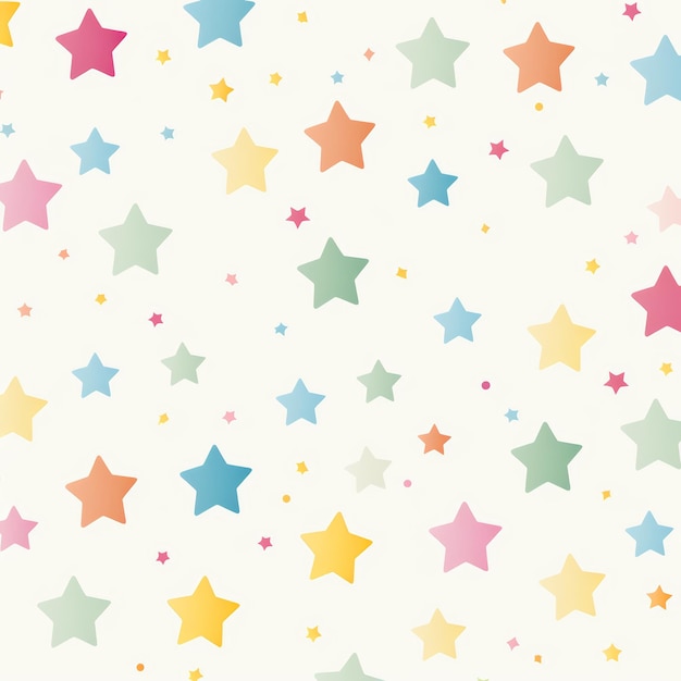 Photo pastel star pattern seamless background high quality illustration on white background