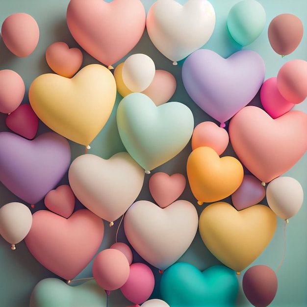 Pastel Valentine's Day Balloons