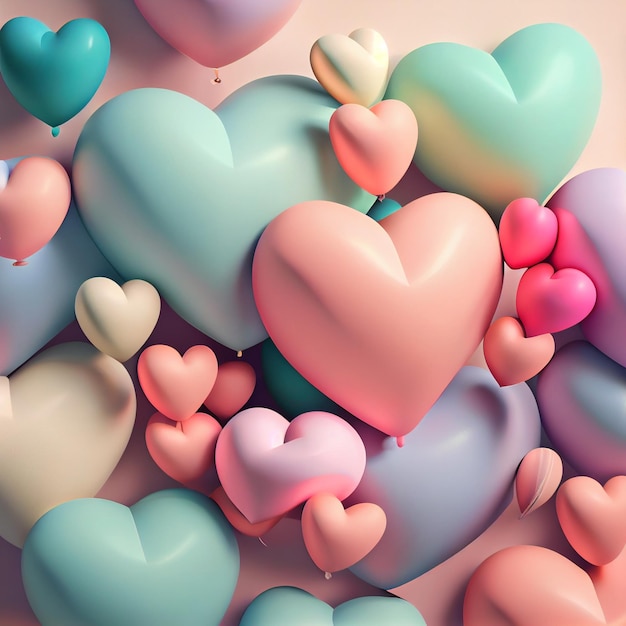 Pastel Valentine's Day Balloons