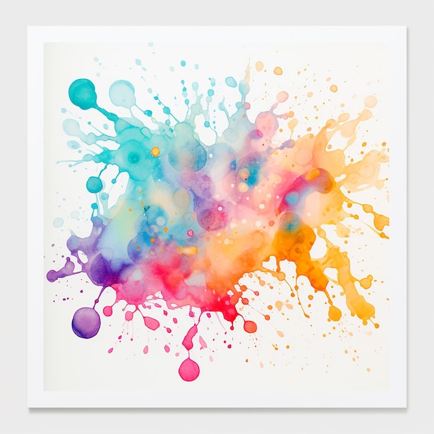 Pastel Watercolor Splatter Delight