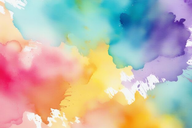 Pastel waterverf abstract splash kleurrijke textuur achtergrond