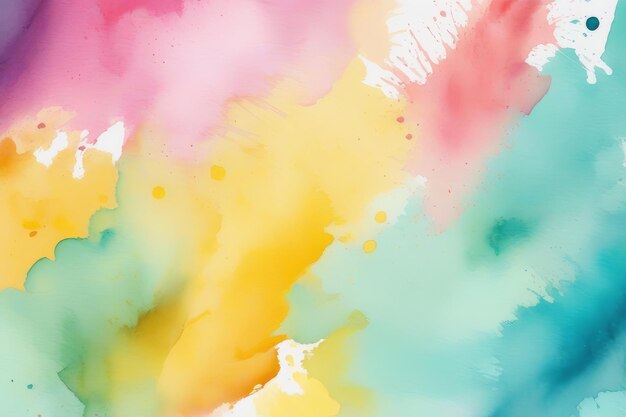 Pastel waterverf abstract splash kleurrijke textuur achtergrond