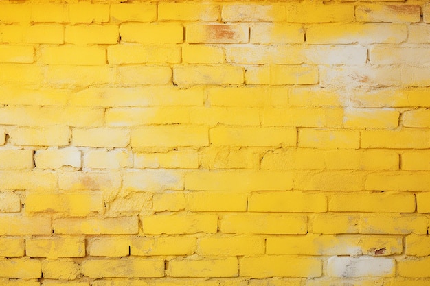 Pastel yellow painted brick wall