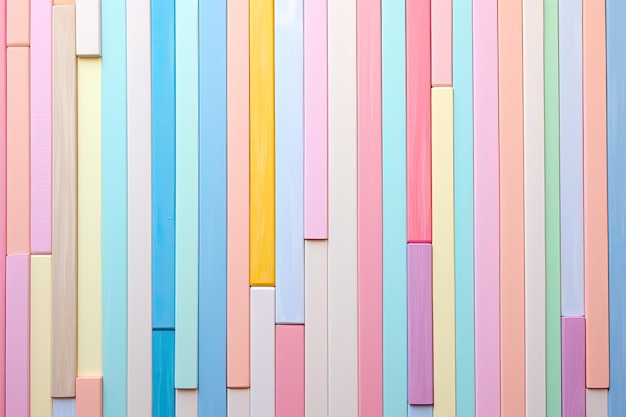 Pastelcolored background adorned with popsicle sticks