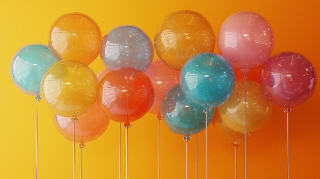 pastelcolored balloons