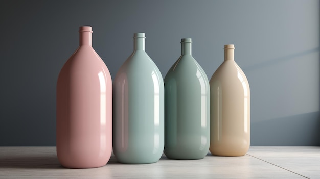 Pastelcolored Bottle For Serene Atmosphere