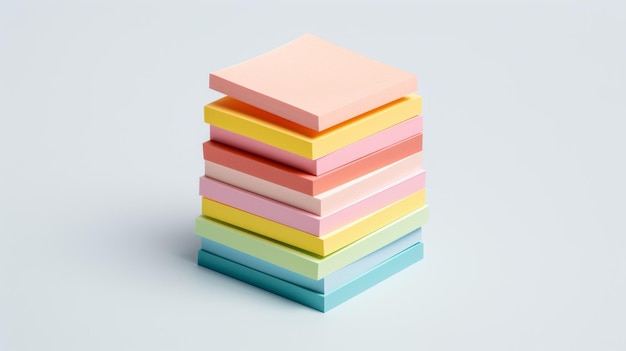 PastelColored Sticky Note Stack