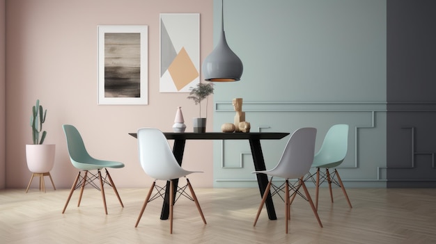 Pastelcolored Table For Serene Atmosphere