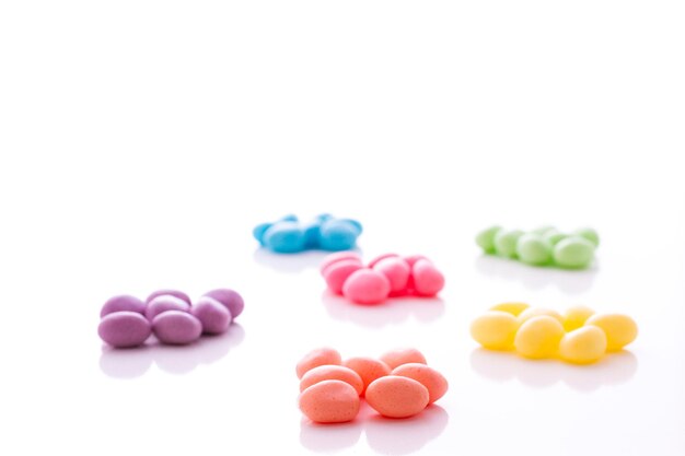 Pastelkleurige jelly beans voor Pasen.