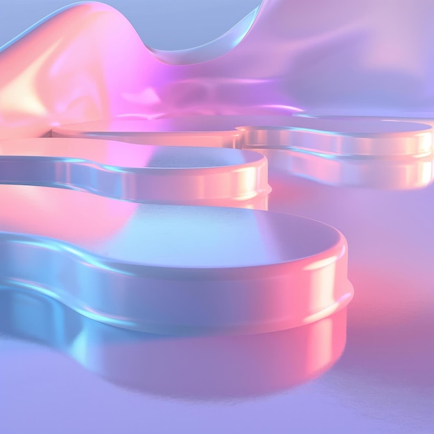 Photo pastelneon gradients in 3d psychic waves empty space for mindfulness backdrop backgroundgradient aes