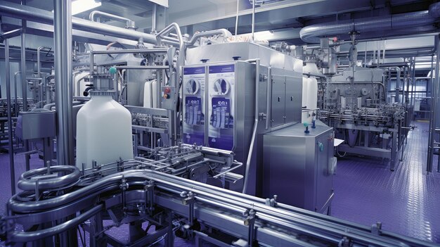 Photo pasteurized dairy milk production