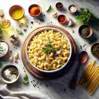 Photo pastitsio greek pasta dish on marble counter