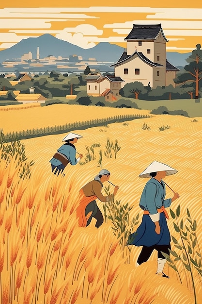 pastoral scenery illustration