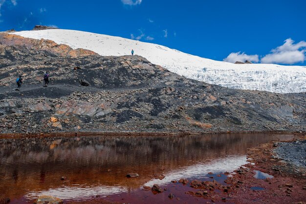 페루 Huaraz에 있는 Huascaran 국립공원의 Pastoruri Glacier