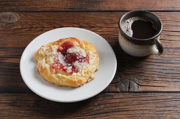 Pastry and coffee