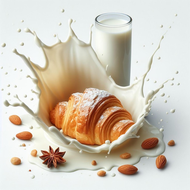 pastry and milk