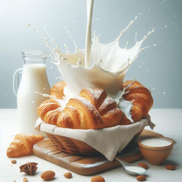 pastry and milk