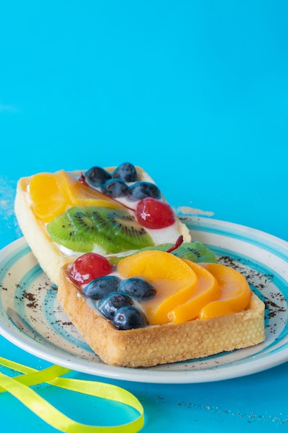 pastry pastries cake sweets dessert fruit selective focus copy space