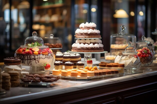 Pastry Shop Counter Presentation