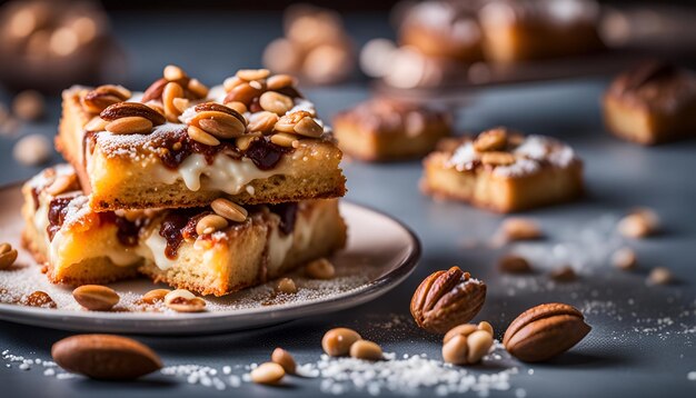 Photo pastry with nuts