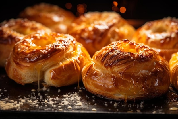 a pastry with sesame seeds on it