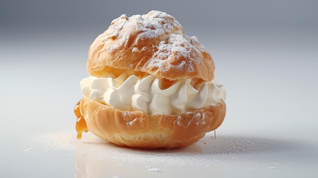 Photo a pastry with a white top that says  dessert