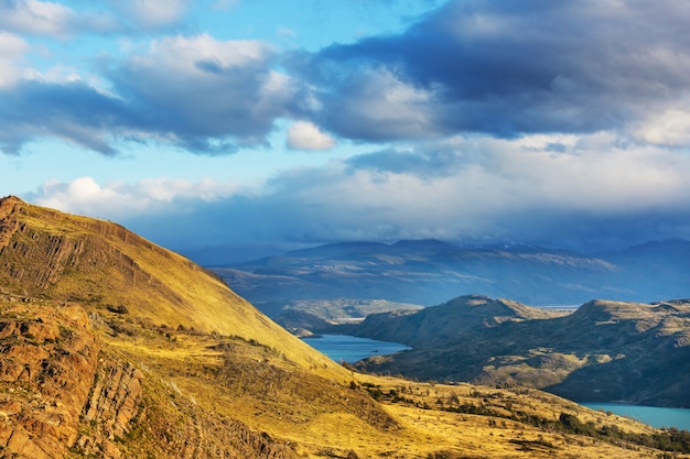 Patagonia landscapes in Southern Argentina. Beautiful natural landscapes.