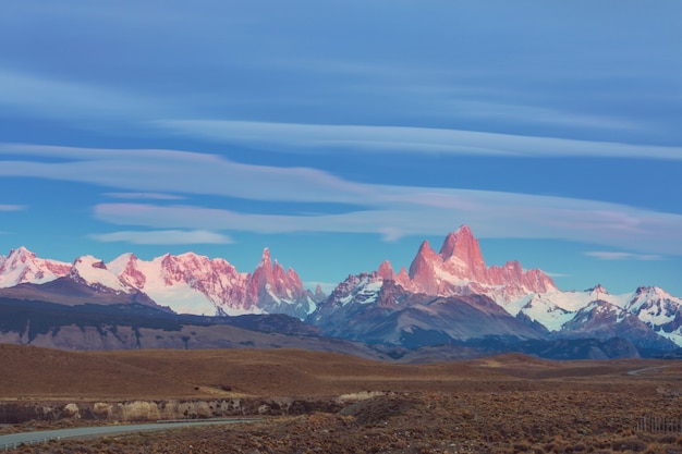 アルゼンチン南部のパタゴニアの風景