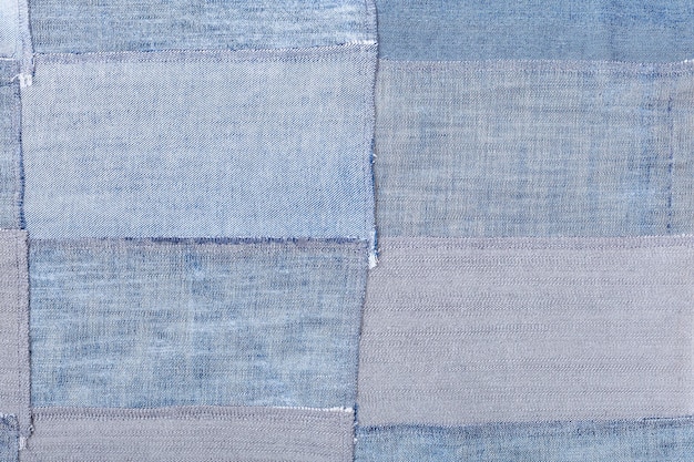 Foto patchwork da pattine in denim