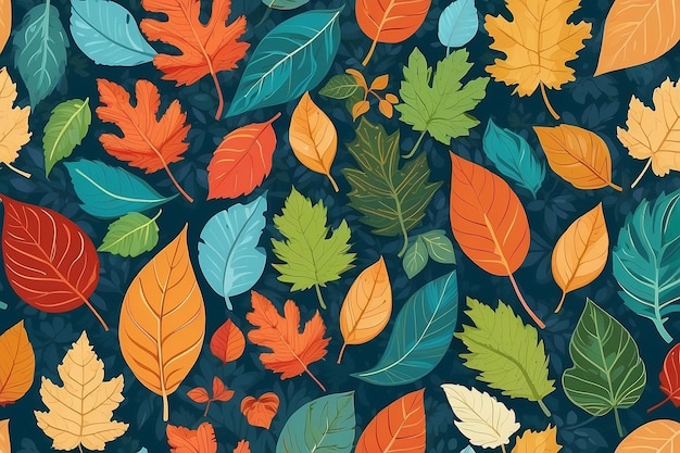 patchwork leaves pattern on background