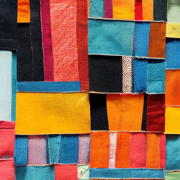 Patchwork Textiel Sarilmak veelkleurige achtergrond