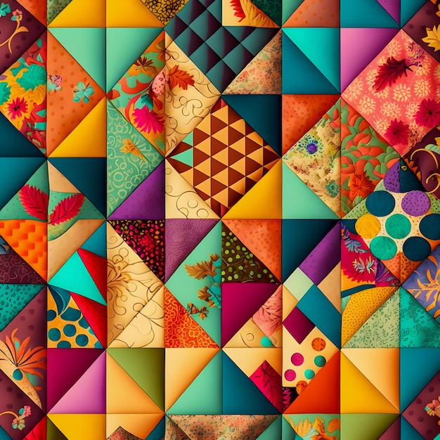 Patchwork Textile Sarilmak multicolor backgroundxA