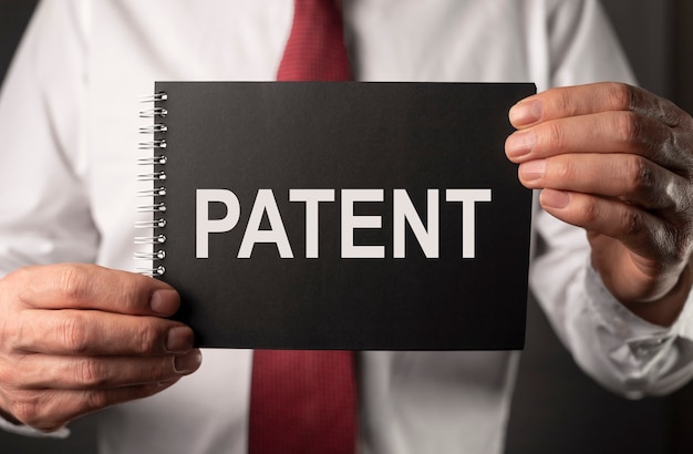 Patent word business copyright and protected rights concept