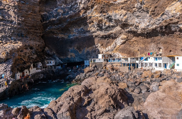 Path to the cave in the town of Poris de Candelaria on the north-west coast of the island of La Palma