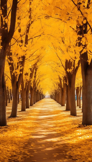 가을에는 황금빛 플라타너스가 가득한 길