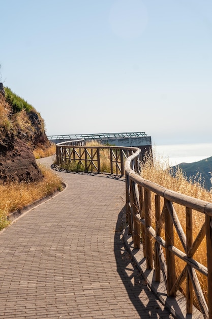 Percorso del punto di vista di miradouro do paredao madeira portogallo