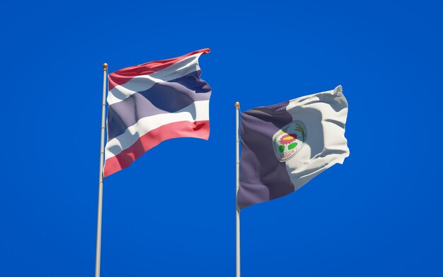 Pathum Thani Thailand Province State Flag. 3D artwork