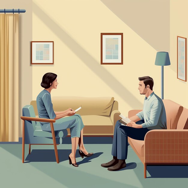 Photo patient engaging with psychologist in discussion