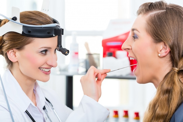 Patient in a examination by doctor in clinic