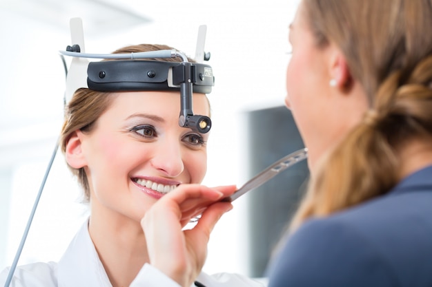 Patient in a examination by doctor in clinic