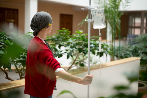 Patient getting chemotherapy treatment